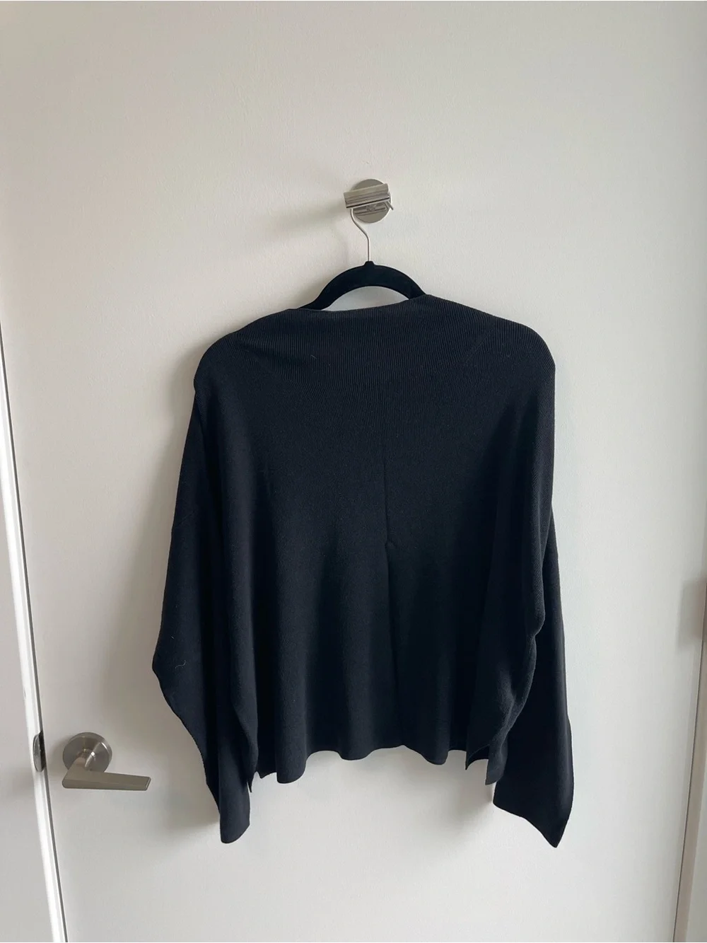 J. Crew Black Draped Sweater